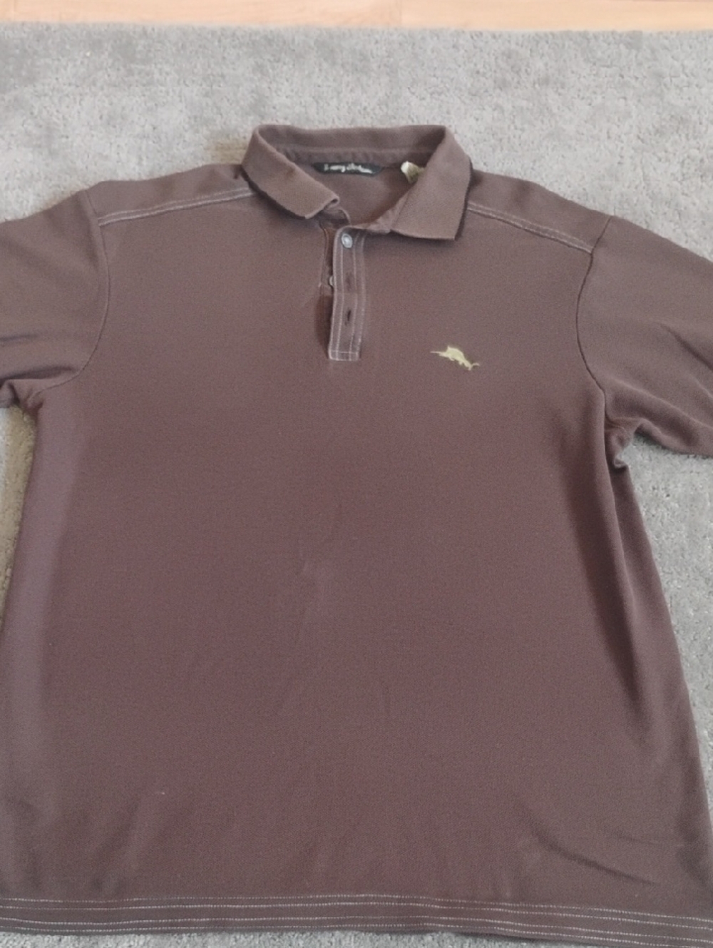 Tommy Bahama  Men's Size Medium Chocolate Brown Pique Polo.  Excellent Condition